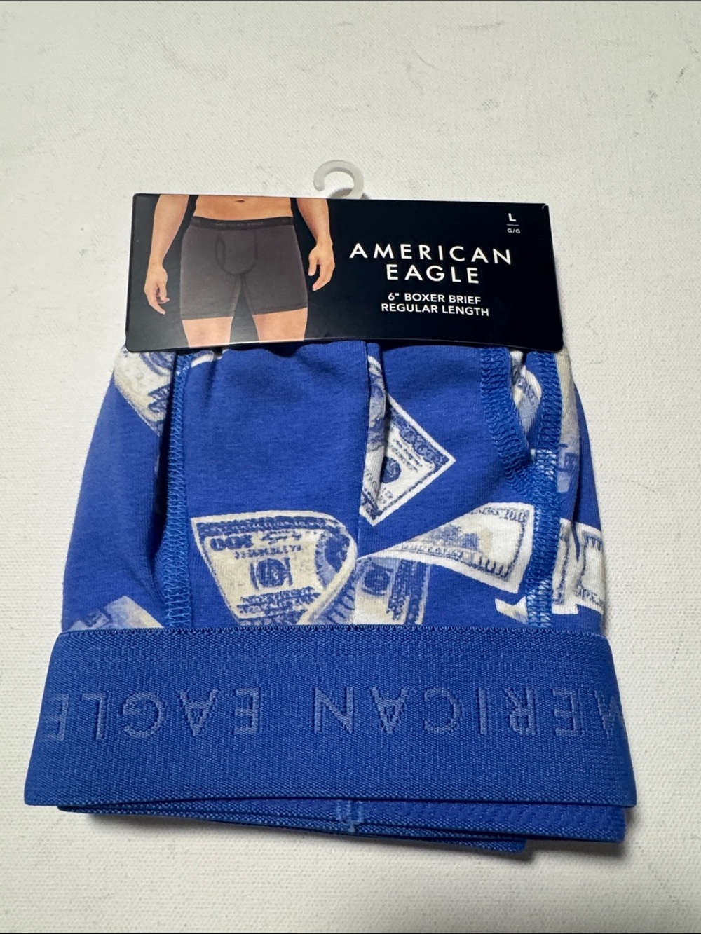 American Eagle Boxer Briefs Mens Large Money Print